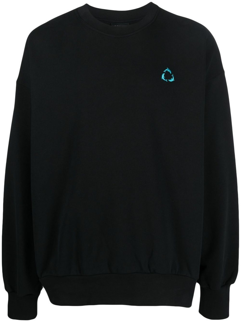 logo-embroidered jumper 1