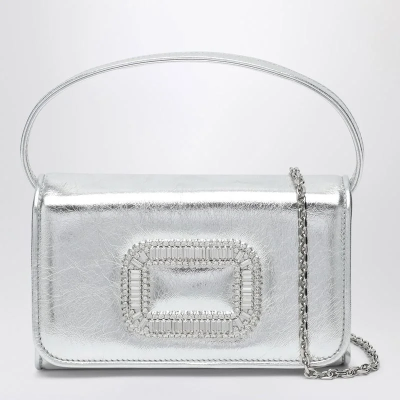 Roger Vivier Silver Micro Pilgrim Bag - 1