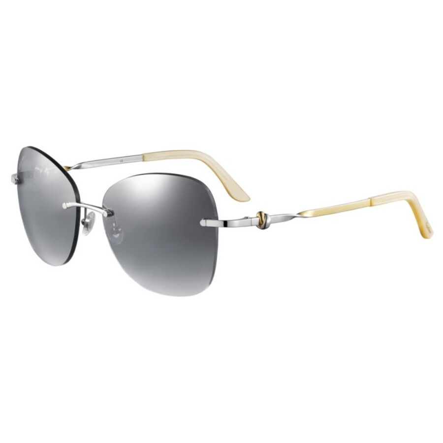 Cartier Trinity Grey Butterfly Ladies Sunglasses CT0091S 002 56 - 1