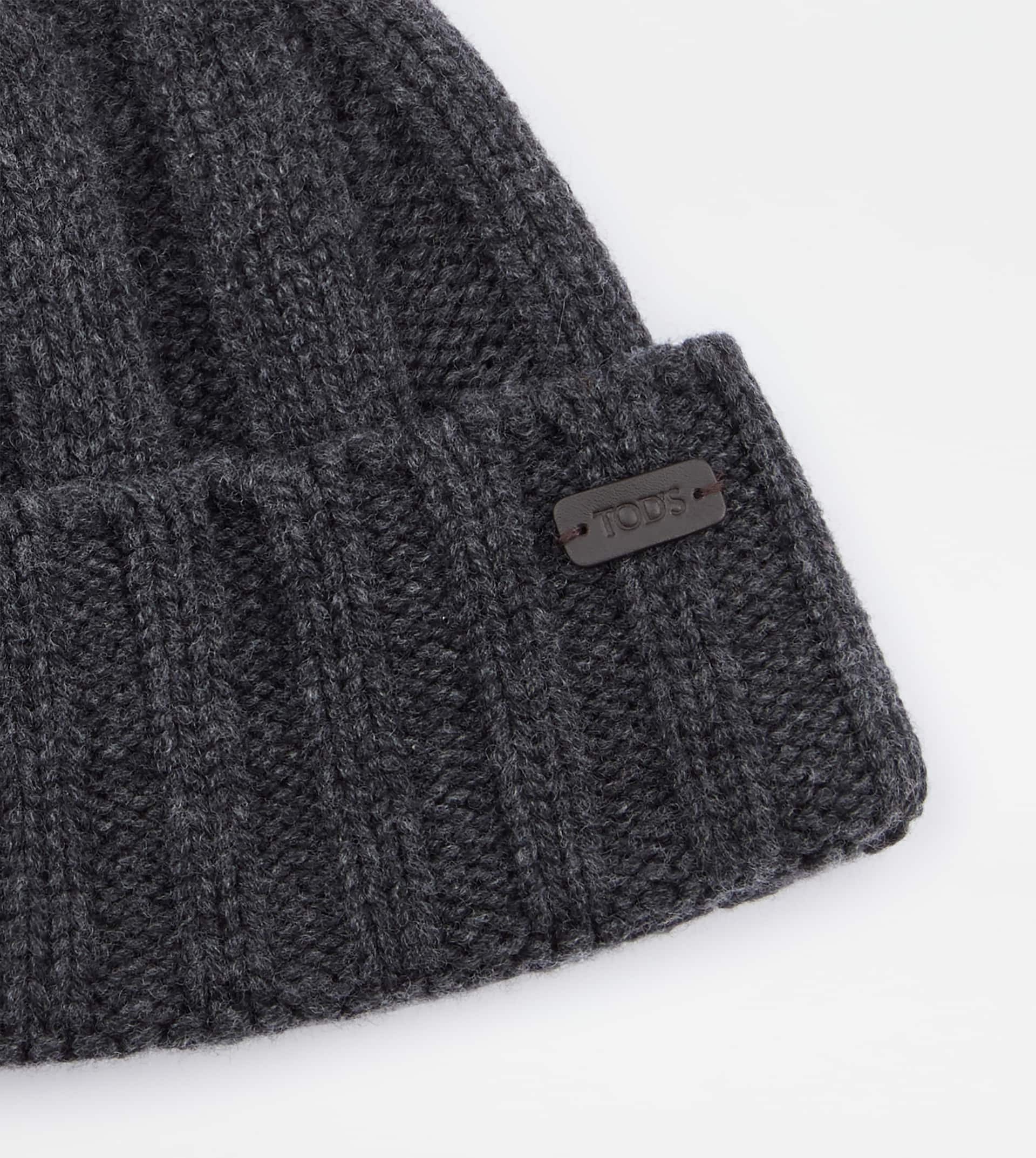 CASHMERE BLED BEANIE - GREY - 3