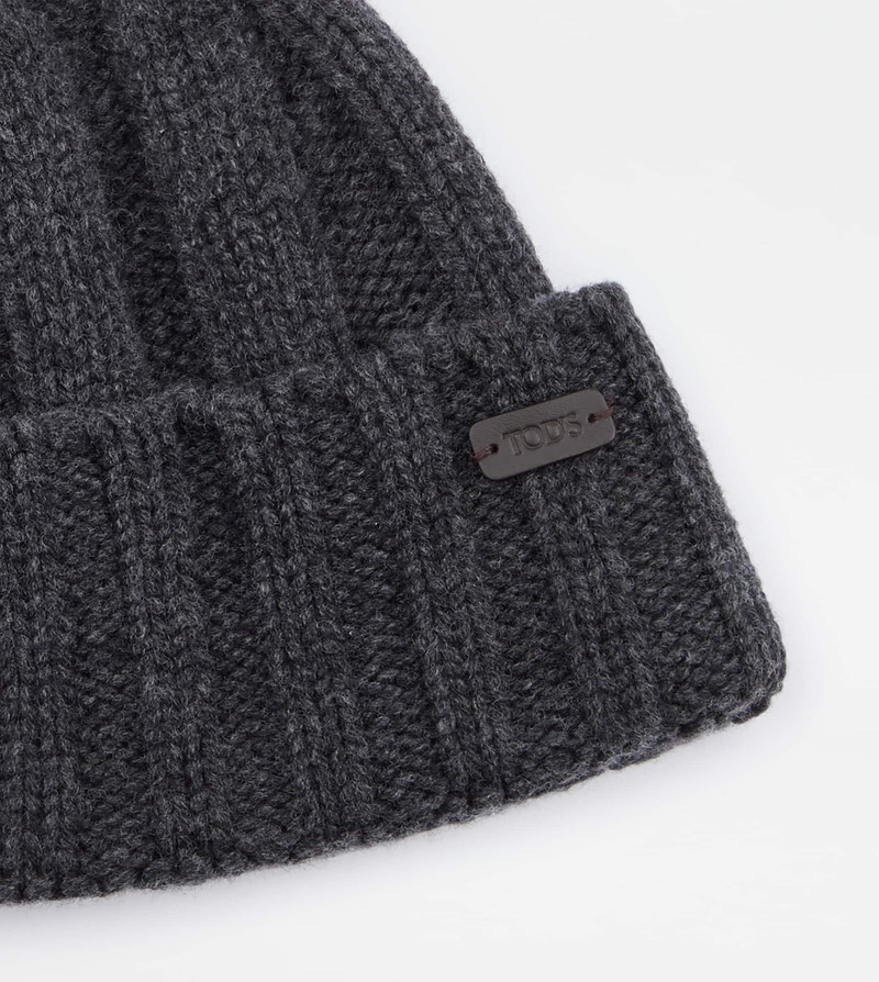CASHMERE BLED BEANIE - GREY 3