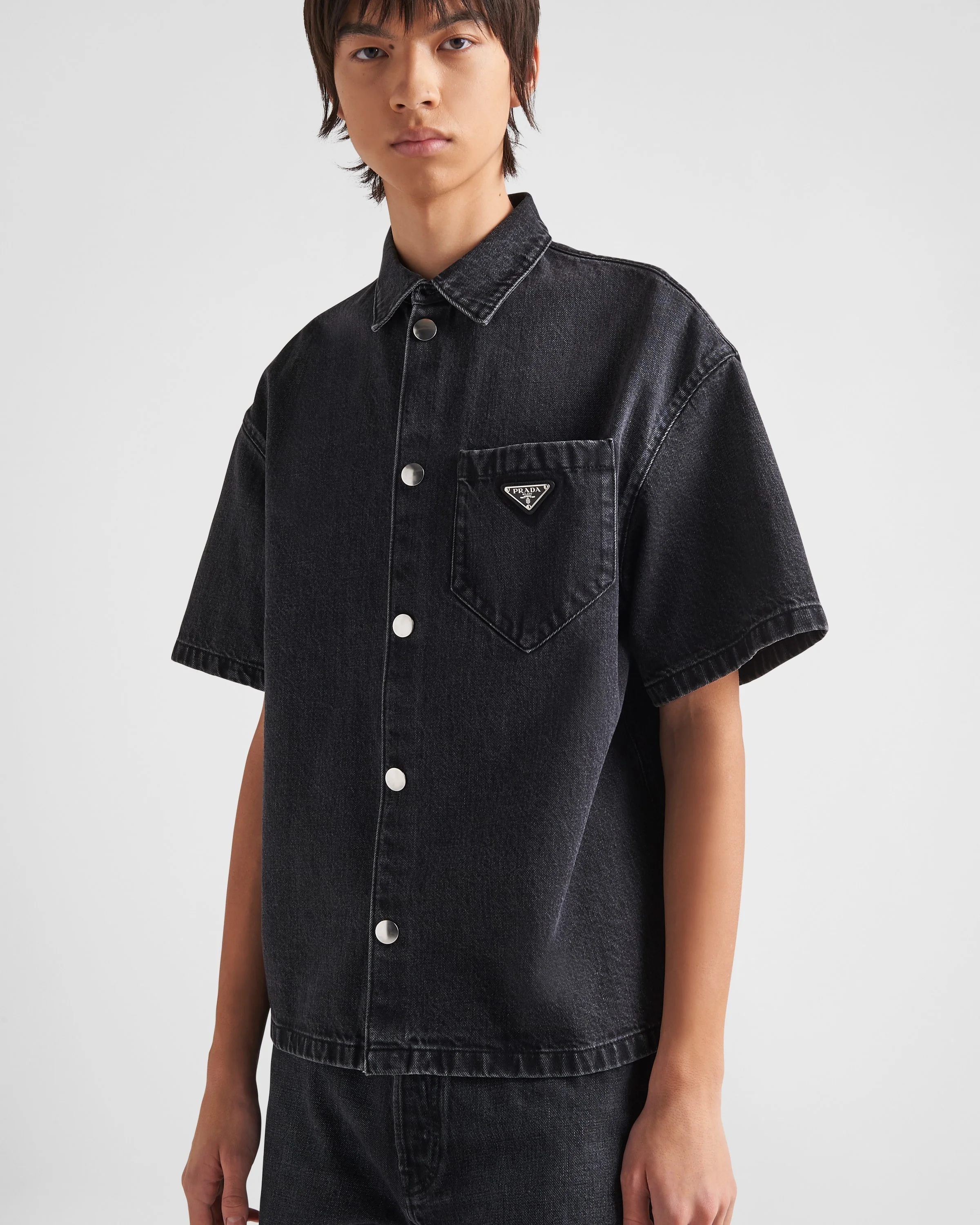 white christmas dresses Prada oversized denim shirt  Les Enfants d'Edouard