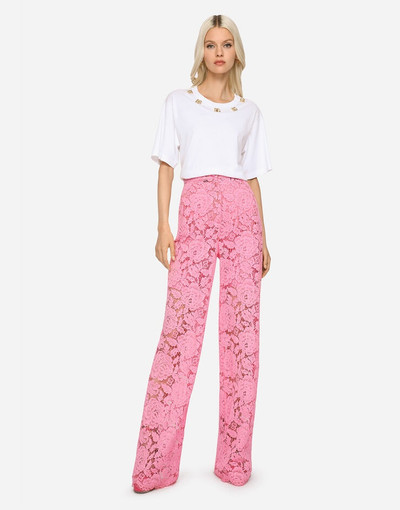 Dolce & Gabbana Flared branded stretch lace pants outlook