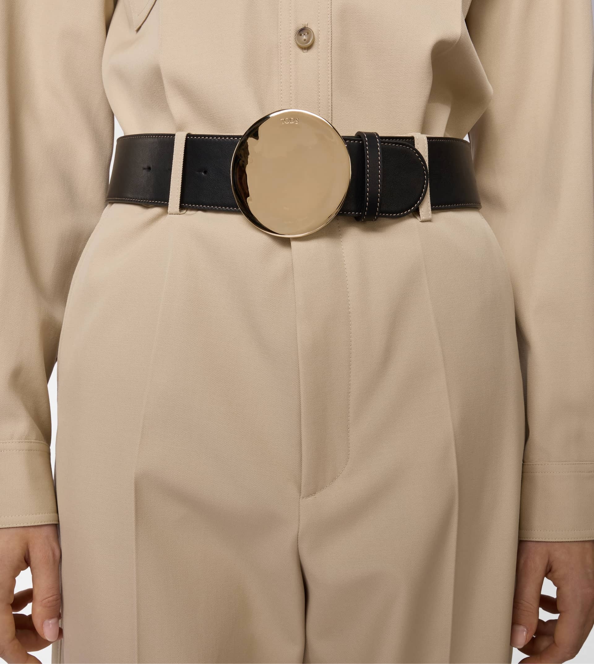 BELT IN LEATHER - BLACK - 3