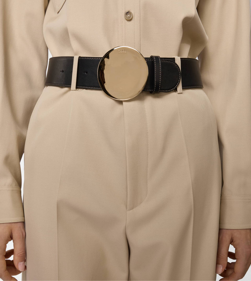 BELT IN LEATHER - BLACK 3