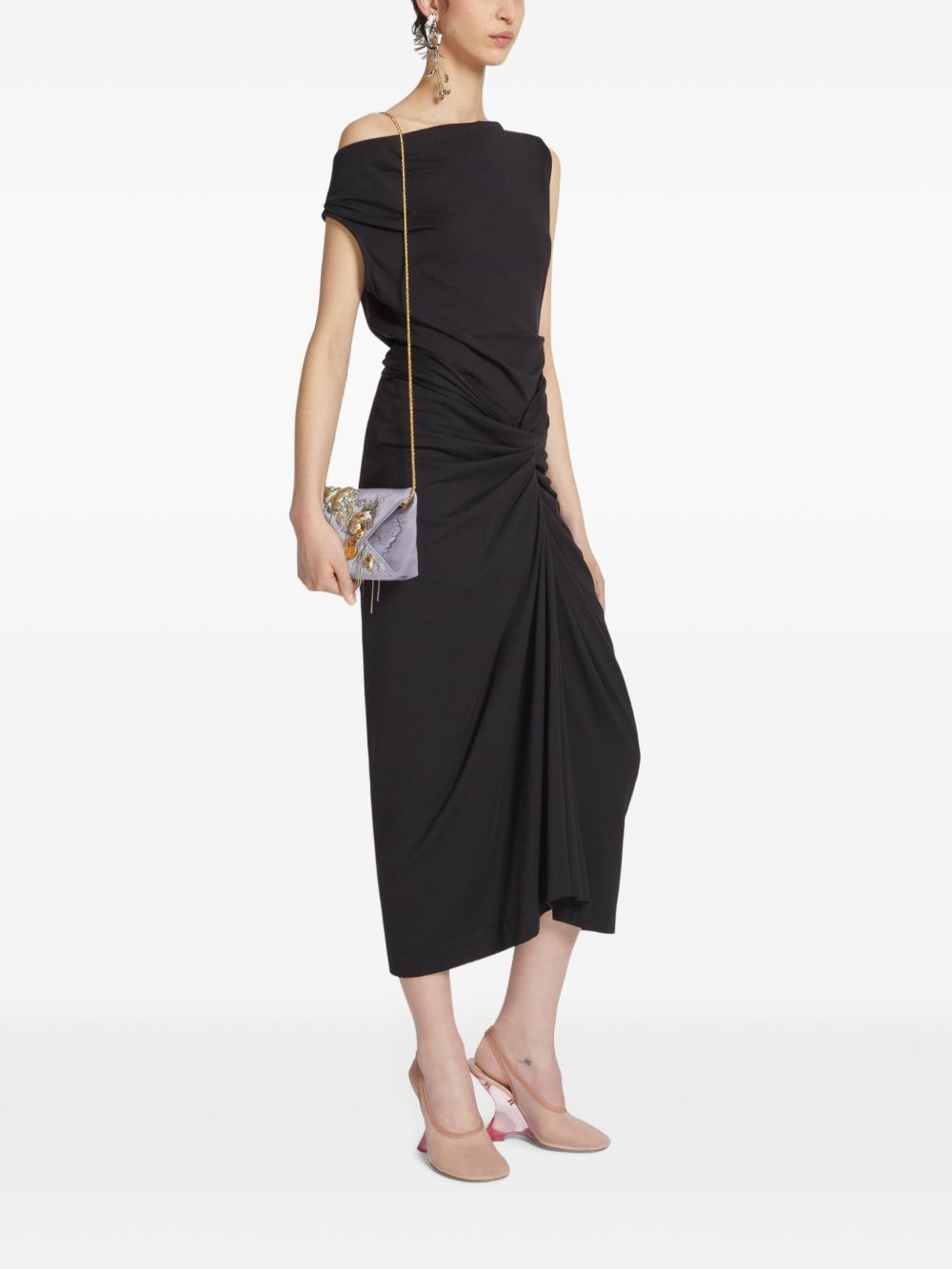 off-shoulder jersey top - 3