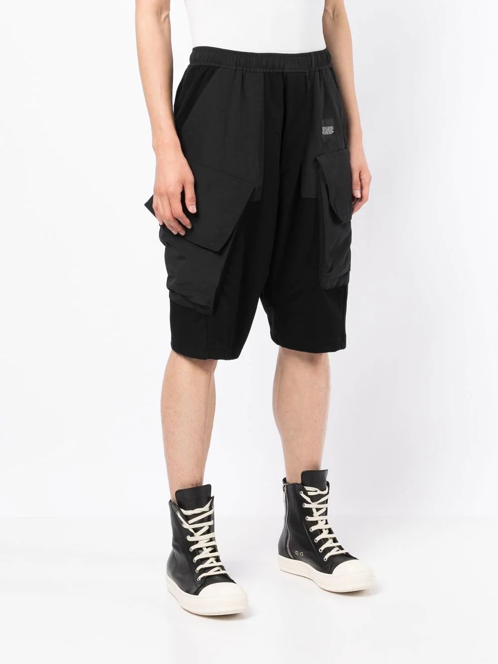 panelled straight-leg shorts - 3