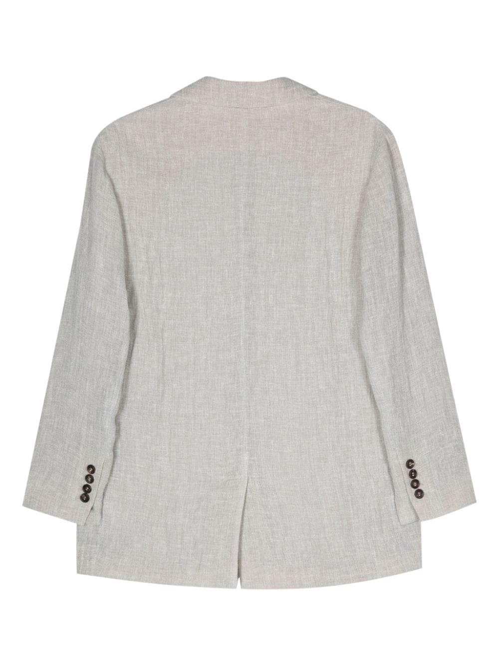 intertwined linen-blend blazer - 2