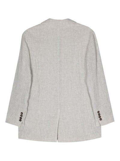Brunello Cucinelli intertwined linen-blend blazer outlook