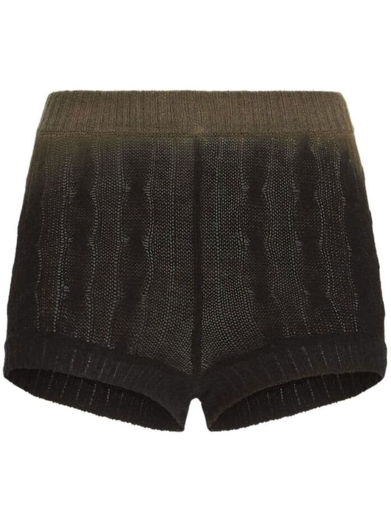 elasticated knitted shorts - 1