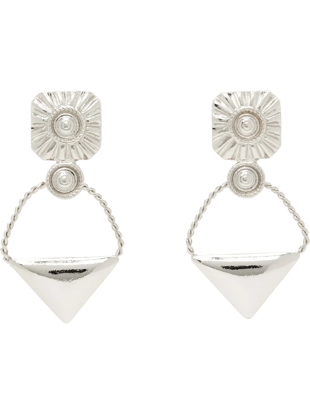 Triangle Pierced Earrings - 1