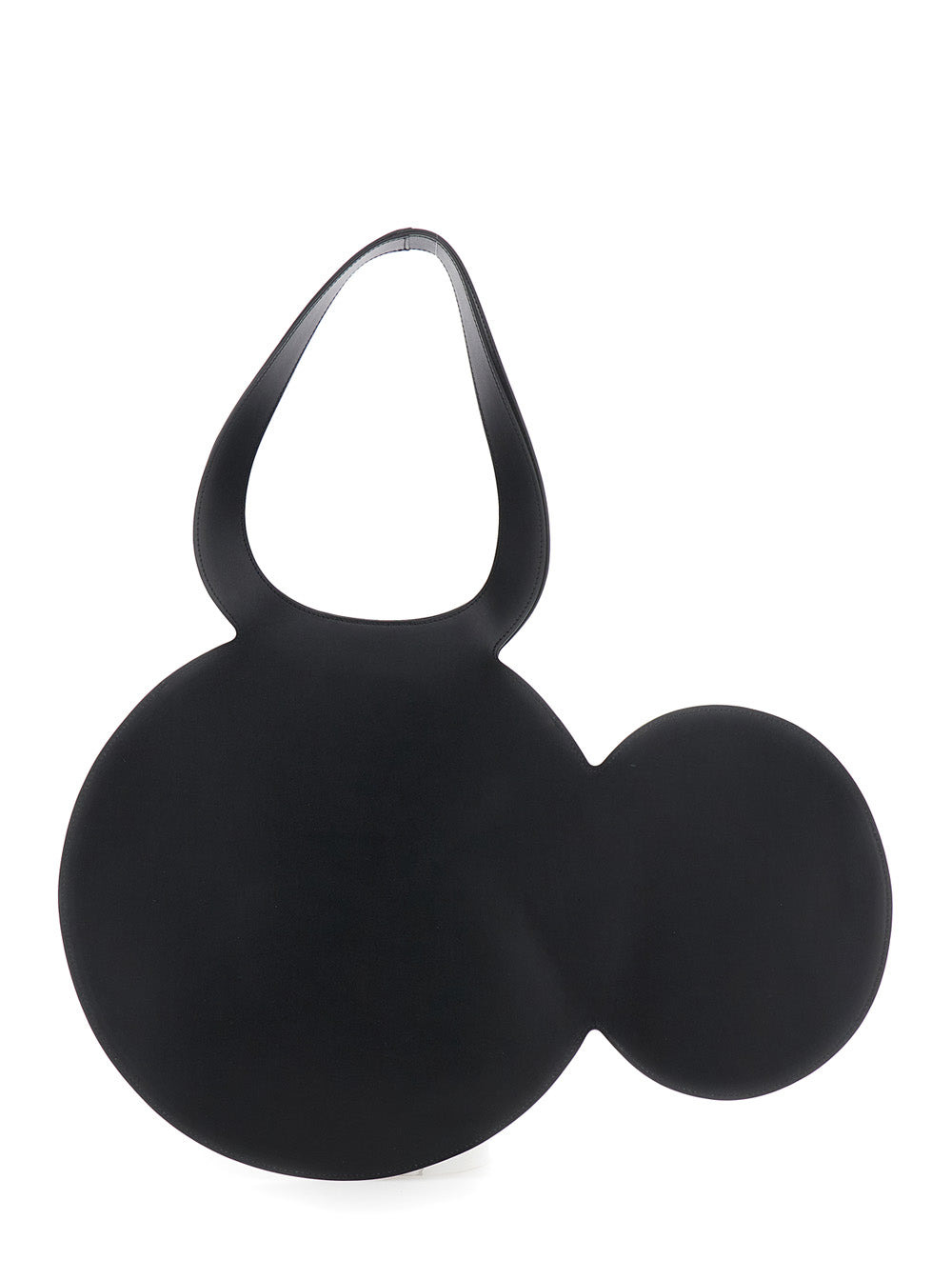 Coperni Women 'Mickey' Black Handbag With Cut-Out Handle And Logo Lettering On The Front In Leather  - 4