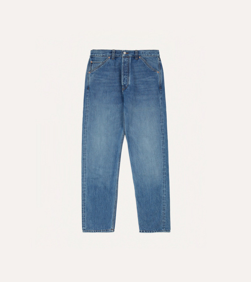 Custom Wash 14.2oz Japanese Selvedge Denim Five-Pocket Jeans - 1