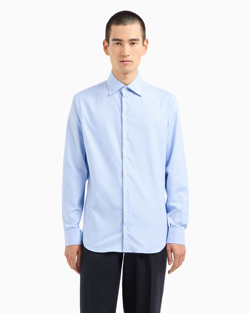GIORGIO ARMANI Regular-fit shirt made from micro-armure stretch cotton outlook