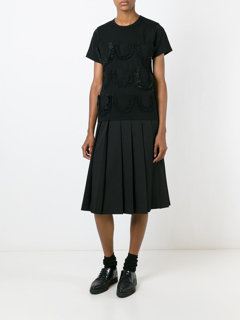 Comme Des Garçons straight pleated skirt outlook