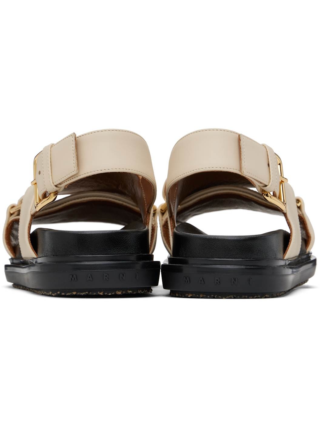 Off-White Leather Fussbett Sandals - 2