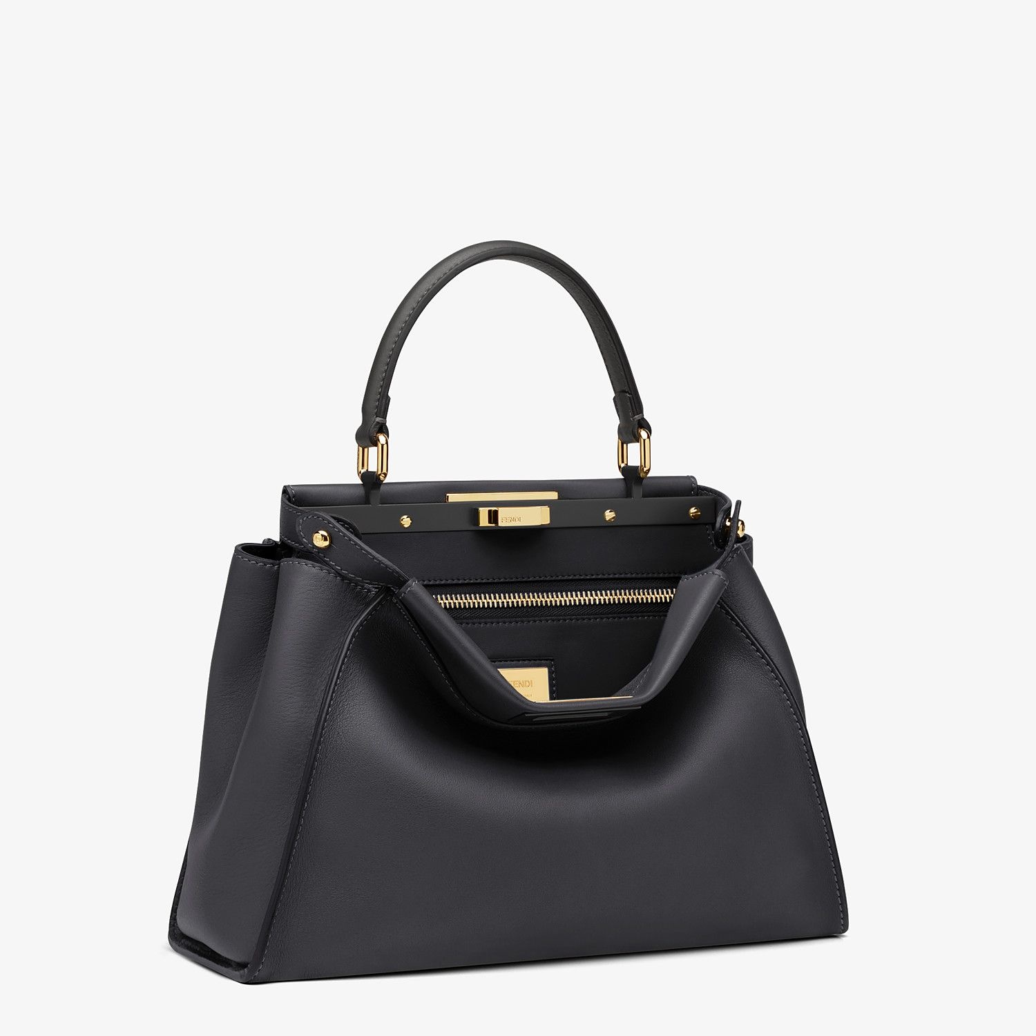 handbag in black leather - 3