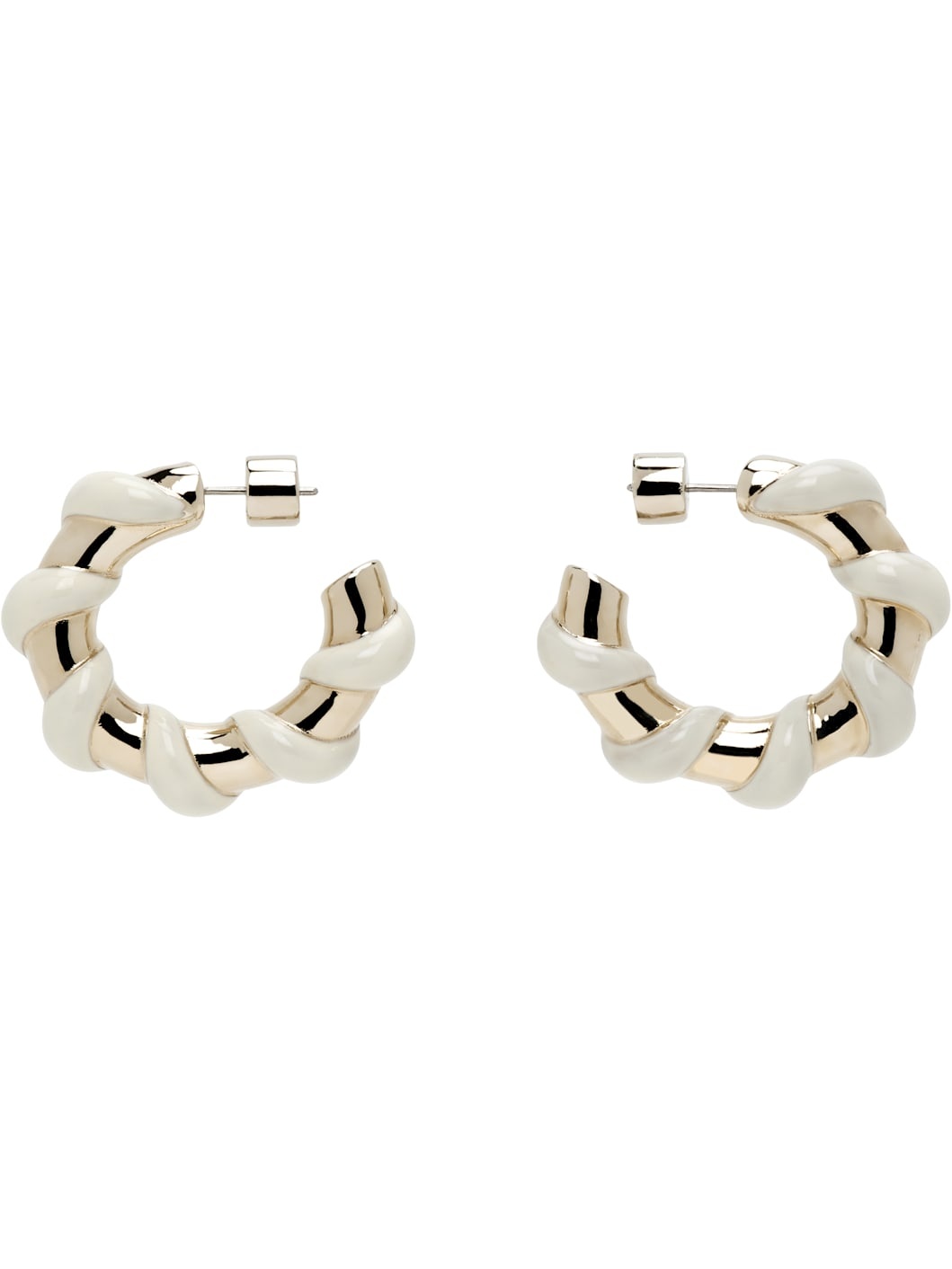 Gold & Off-White Mélodie Candy Earrings - 1