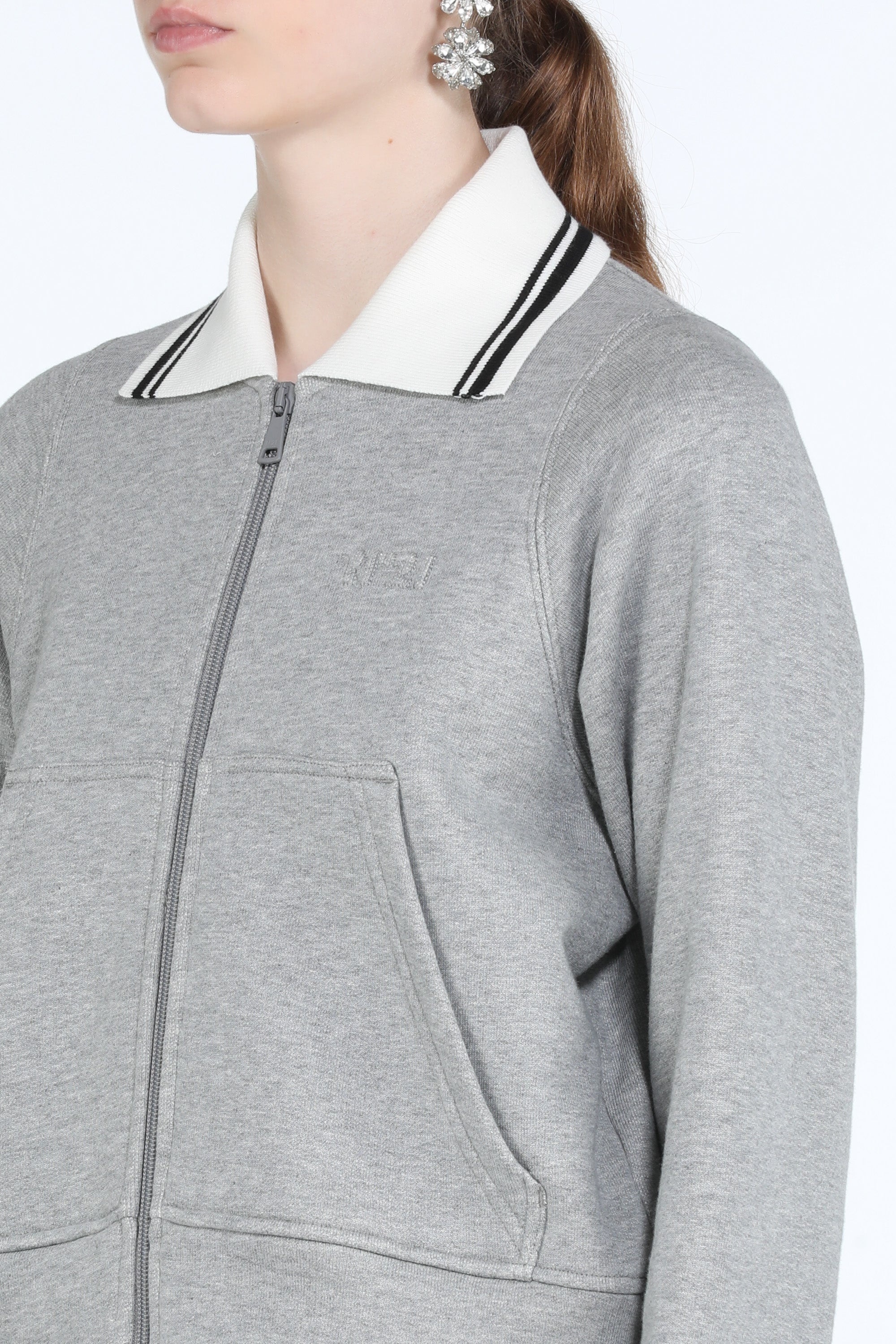 CONTRAST-COLLAR COTTON JACKET - 5