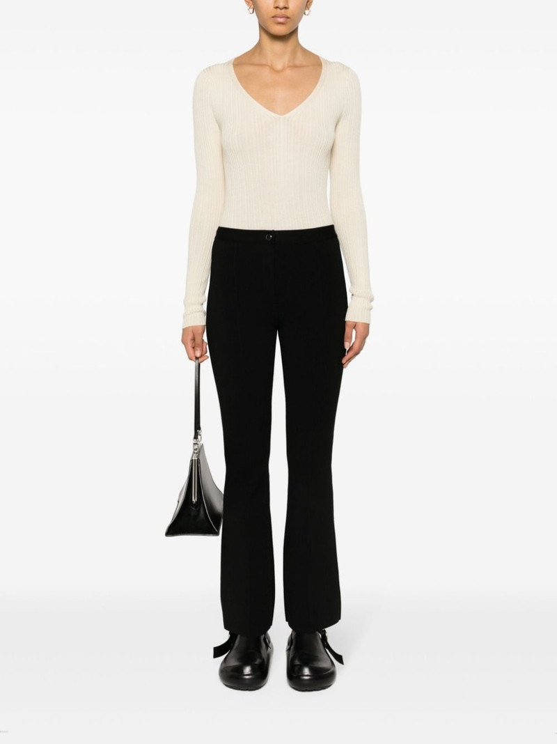 Theory fine-ribbed V-neck jumper outlook