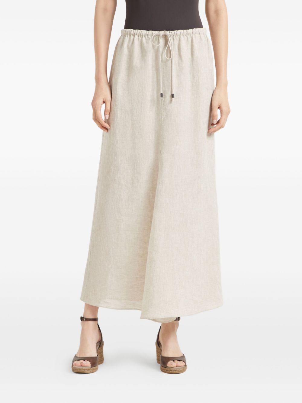 linen maxi skirt - 3