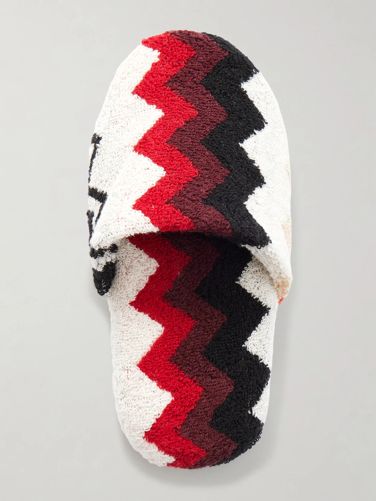 Striped Cotton-terry Slippers - 1