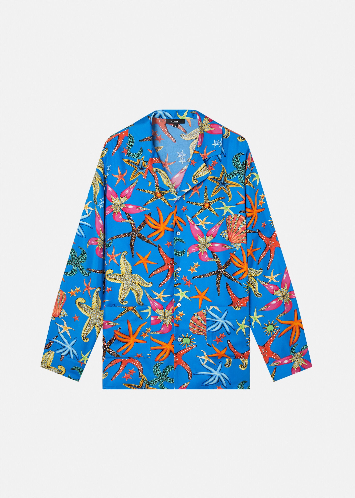 Trésor de la Mer Print Silk Pajama Shirt - 1