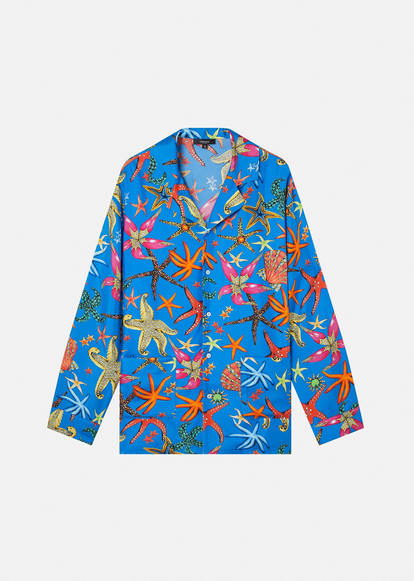 Trésor de la Mer Print Silk Pajama Shirt - 1