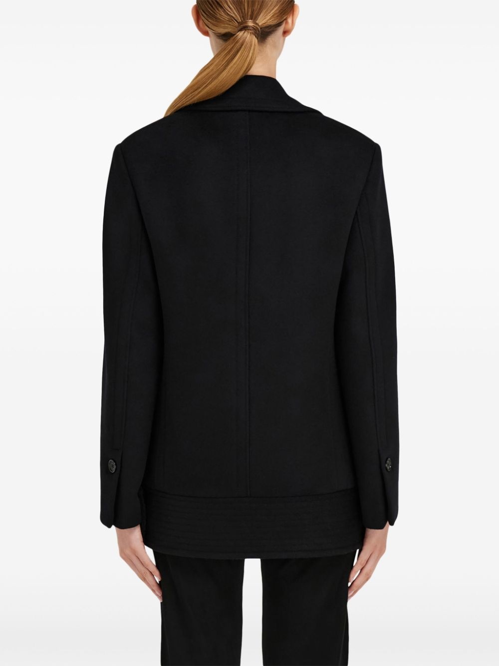 brushed-finish peacoat - 4