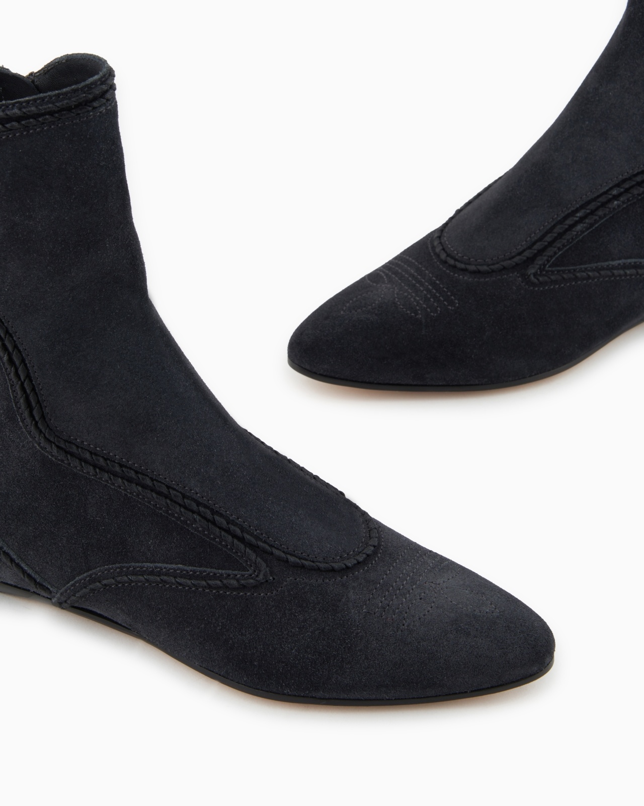 EMBROIDERED SUEDE ANKLE BOOTS - 4