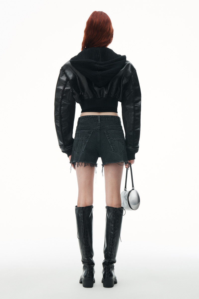 Bite High Rise Denim Short with logo pocket 4