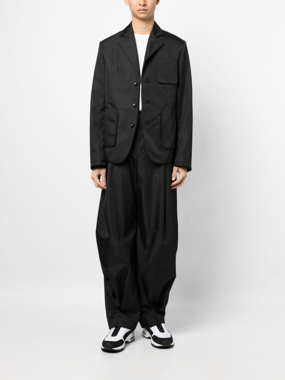 patch-pocket single-breasted blazer - 2