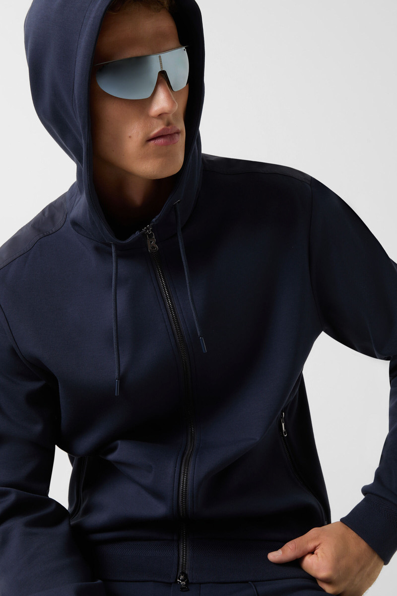 Steven jersey jacket in Navy blue 4