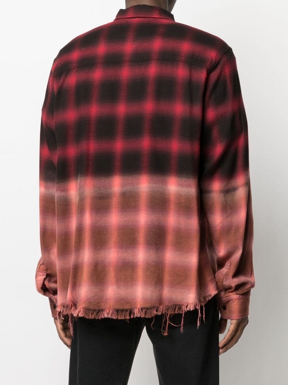 two-tone checked shirt - 4