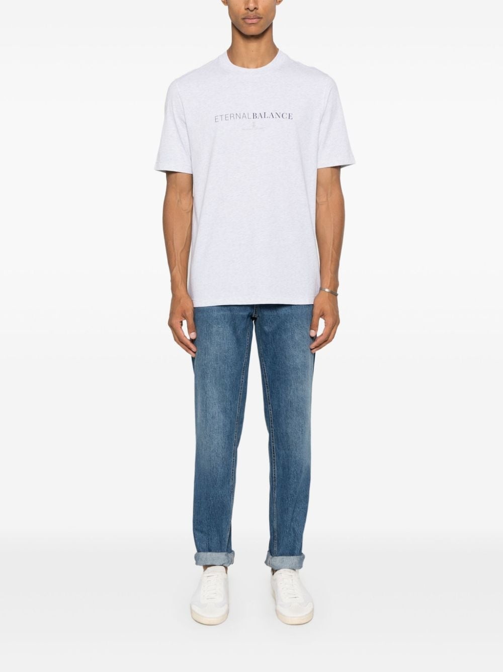 logo-embroidered jeans - 2