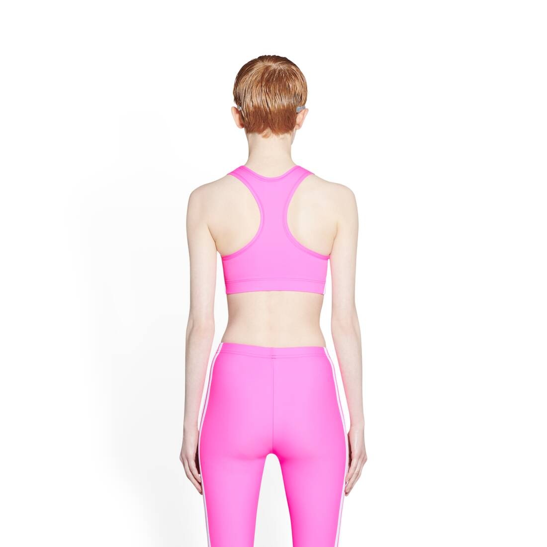 Women's Balenciaga / Adidas Athletic Bra in Neon Pink - 4