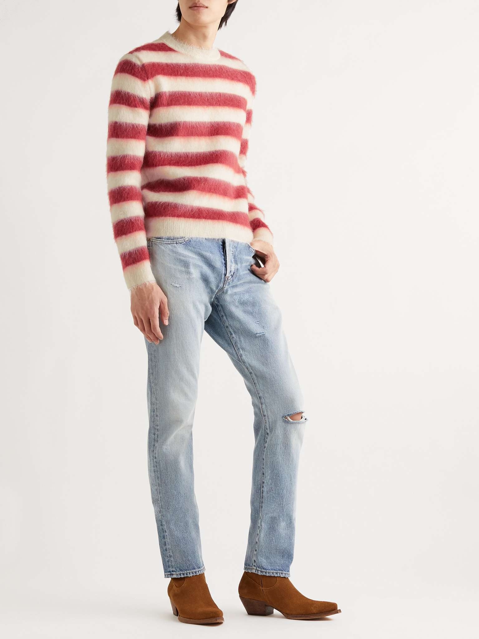 Striped Knitted Sweater - 2