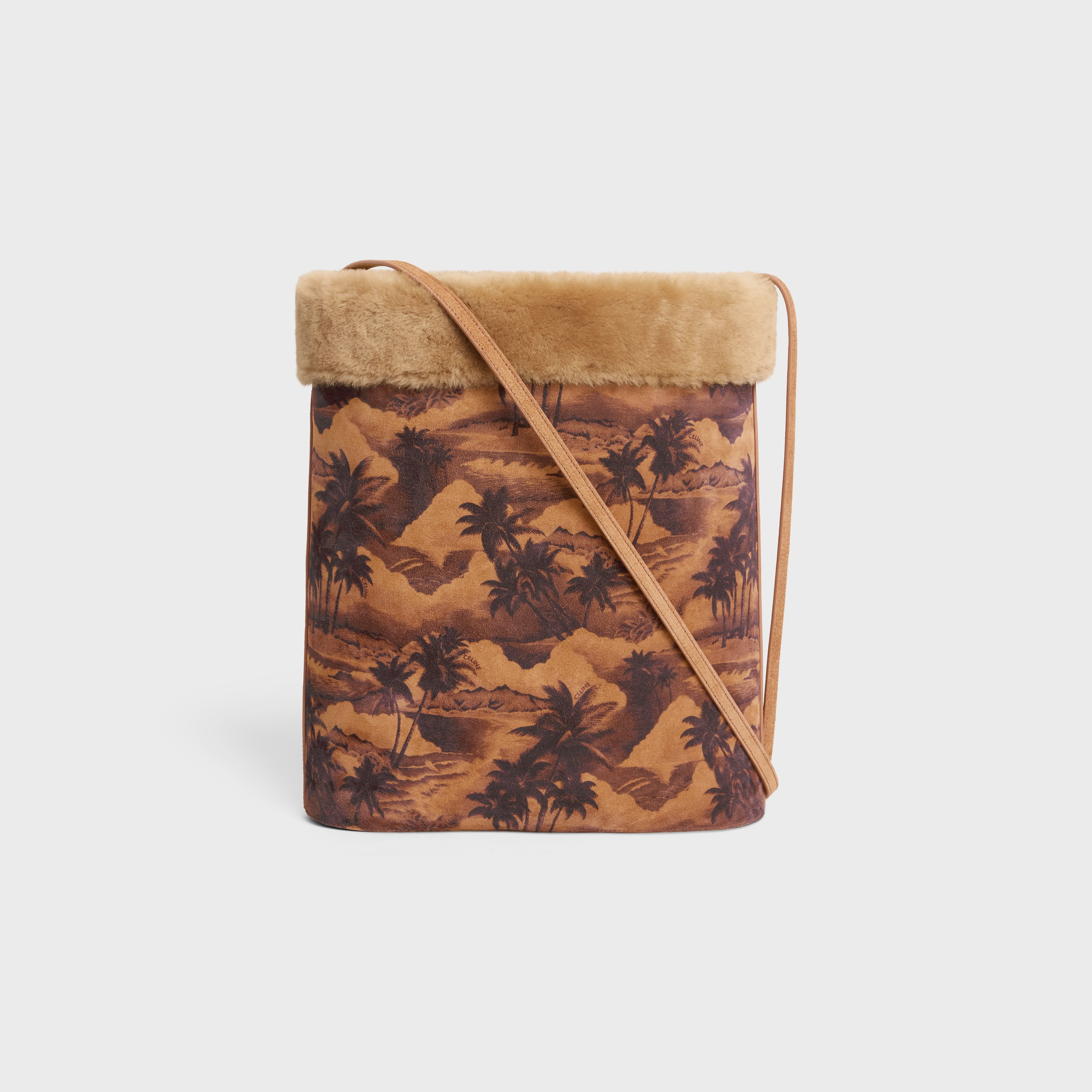 BUCKET IN SHEARLING PALM TREES PRINT - 3