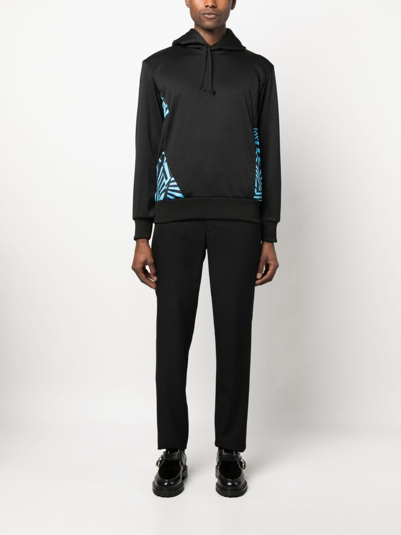 Comme des Garçons Homme Plus patchwork detailing hoodie outlook