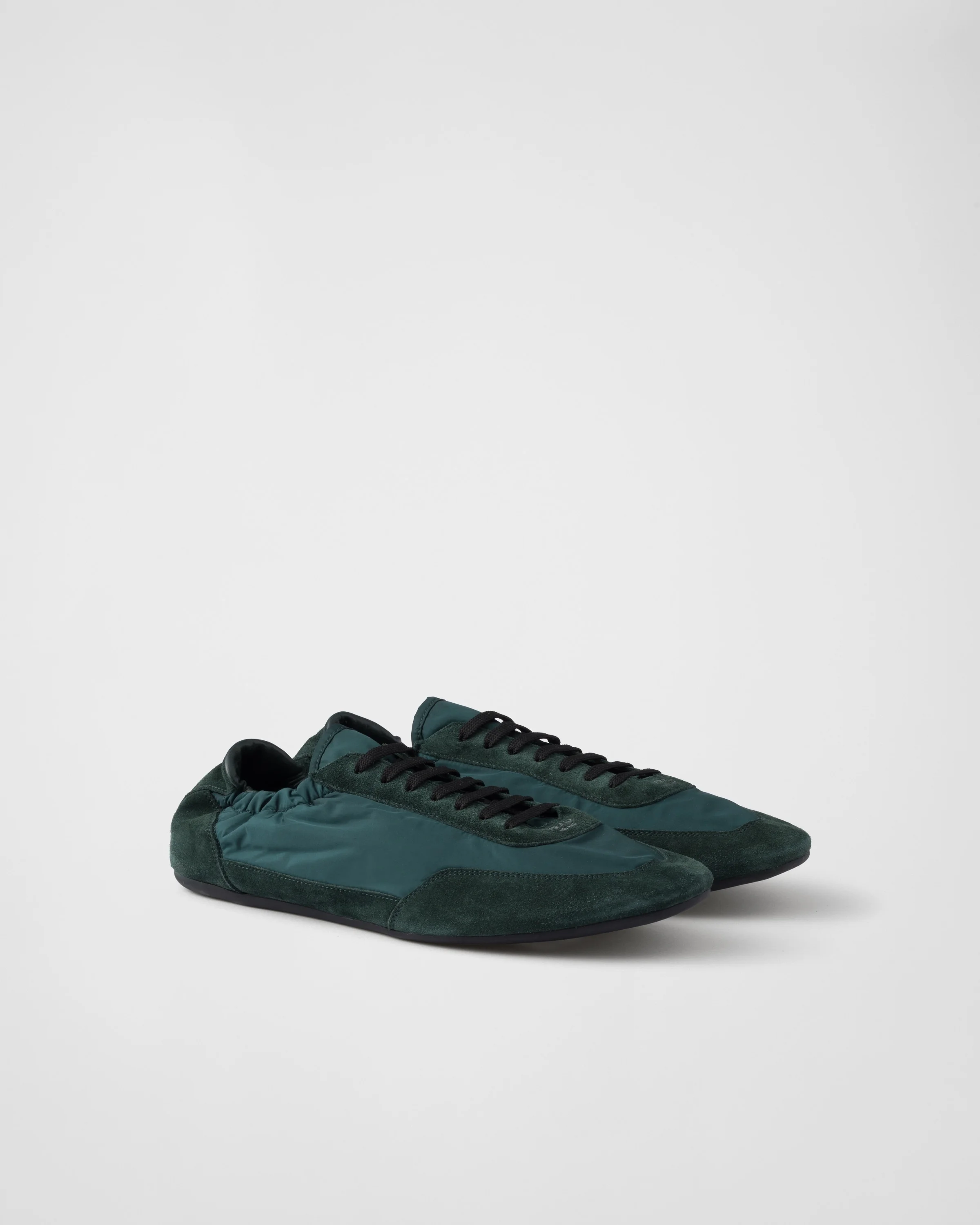 Collapse Re-Nylon and suede elasticized sneakers - 1