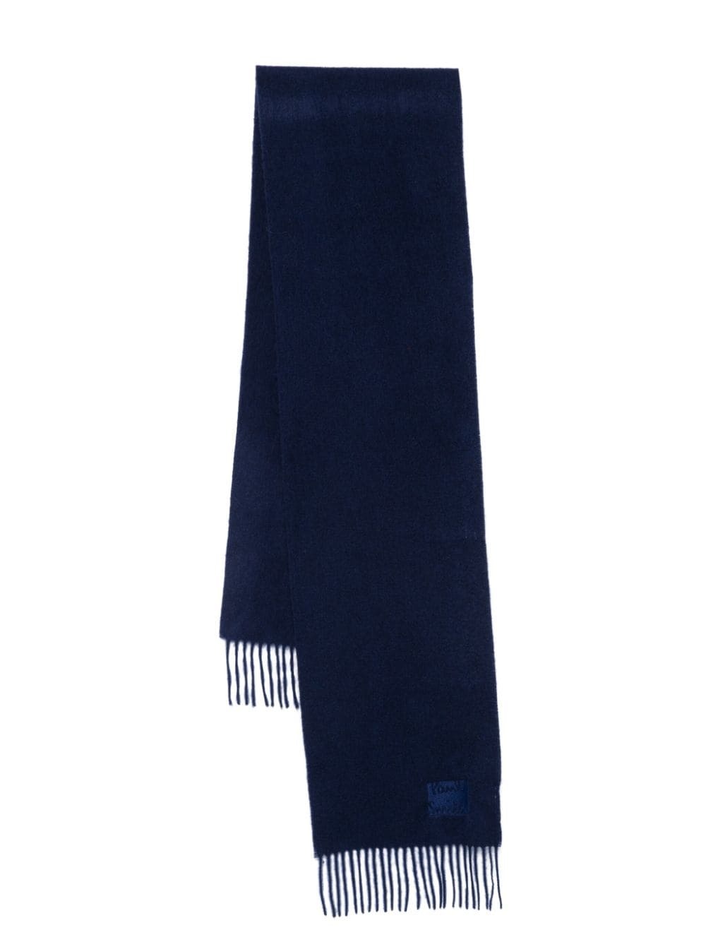 logo-embroidered cashmere scarf - 1