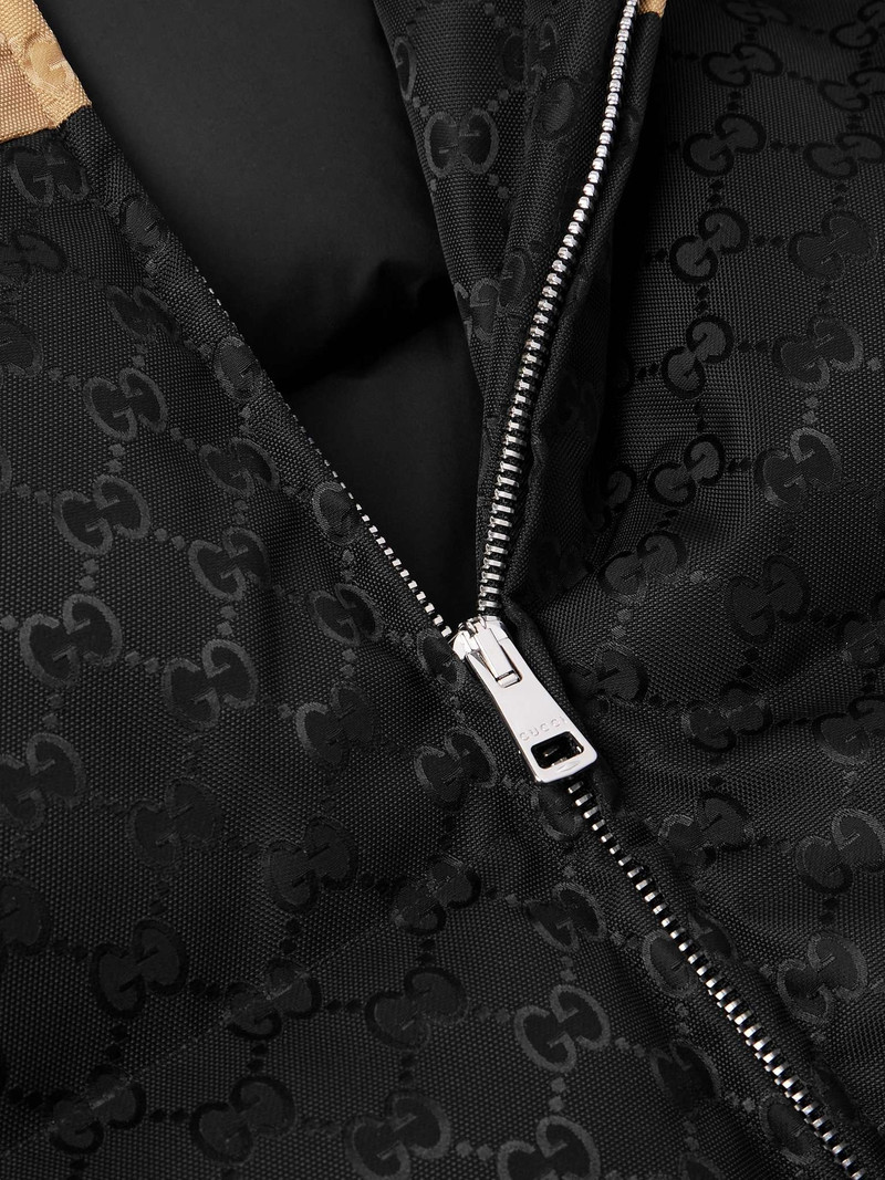 Two-Tone Quilted Logo-Jacquard Canvas Hooded Down Jacket 5