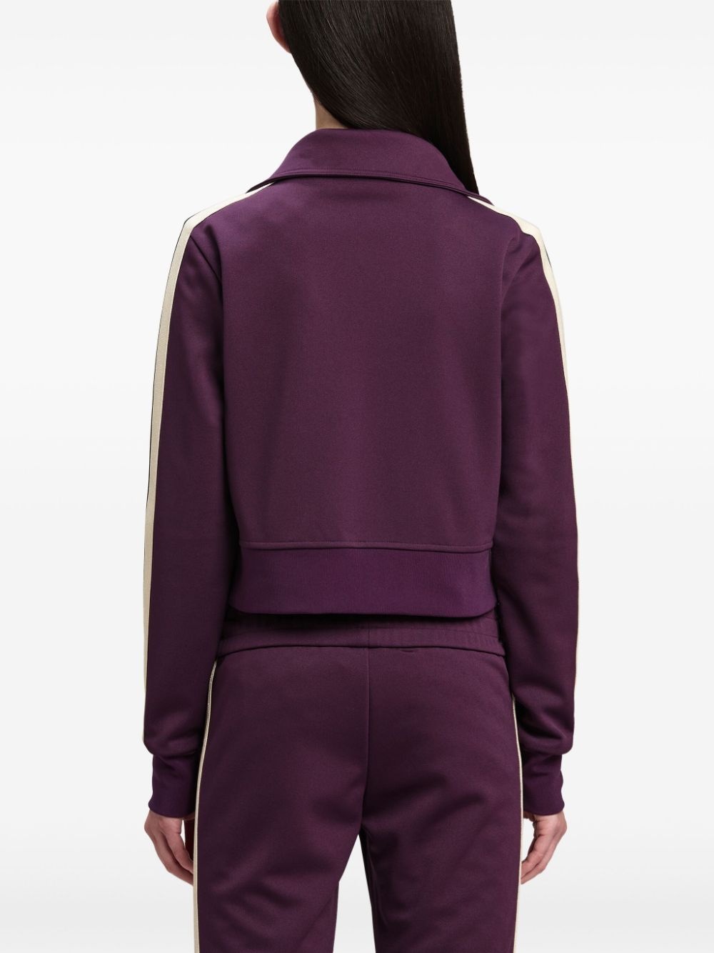 logo-embroidered cropped jacket - 5