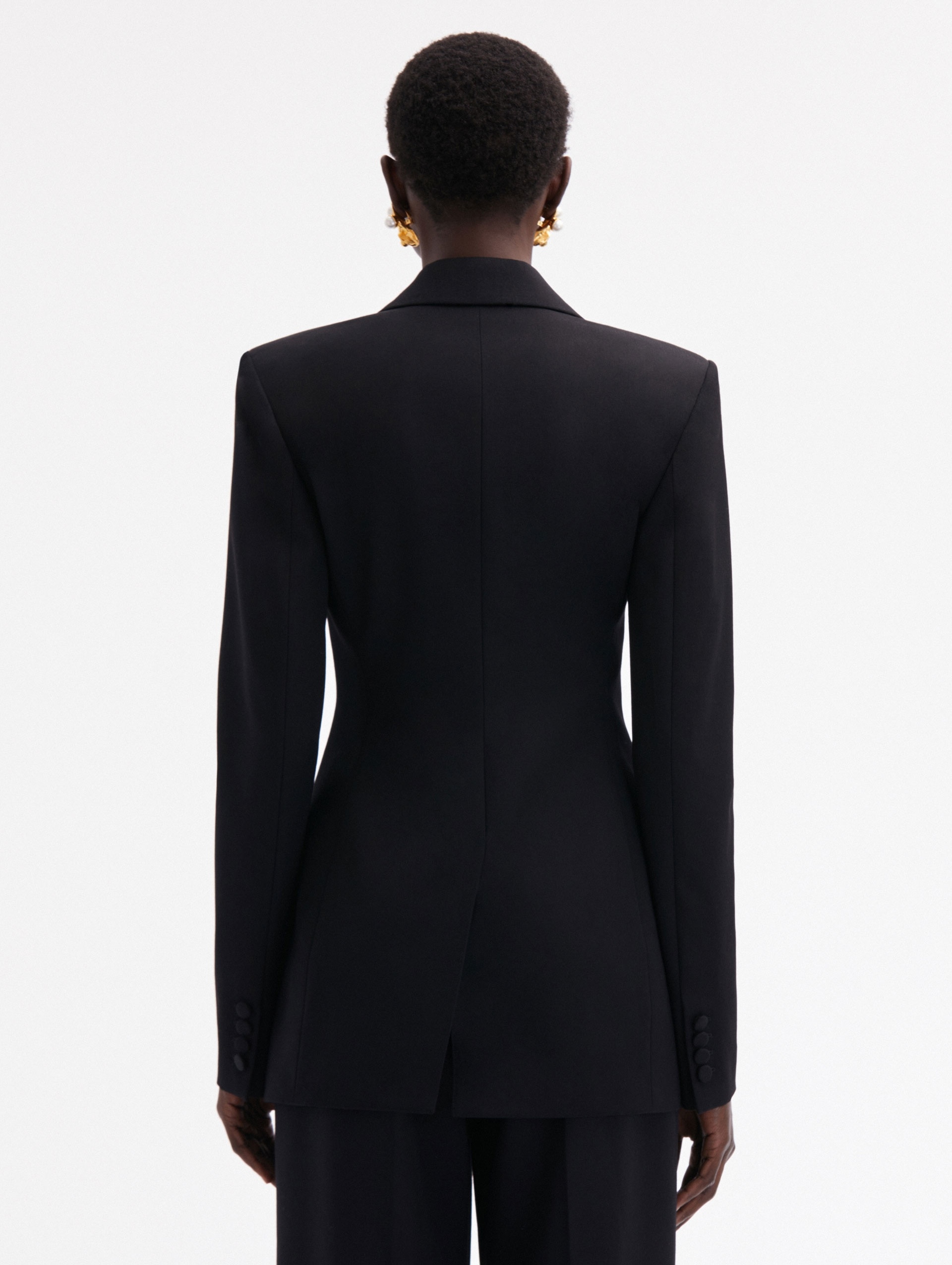 BUTTON DETAIL SINGLE-BREASTED BLAZER - 3