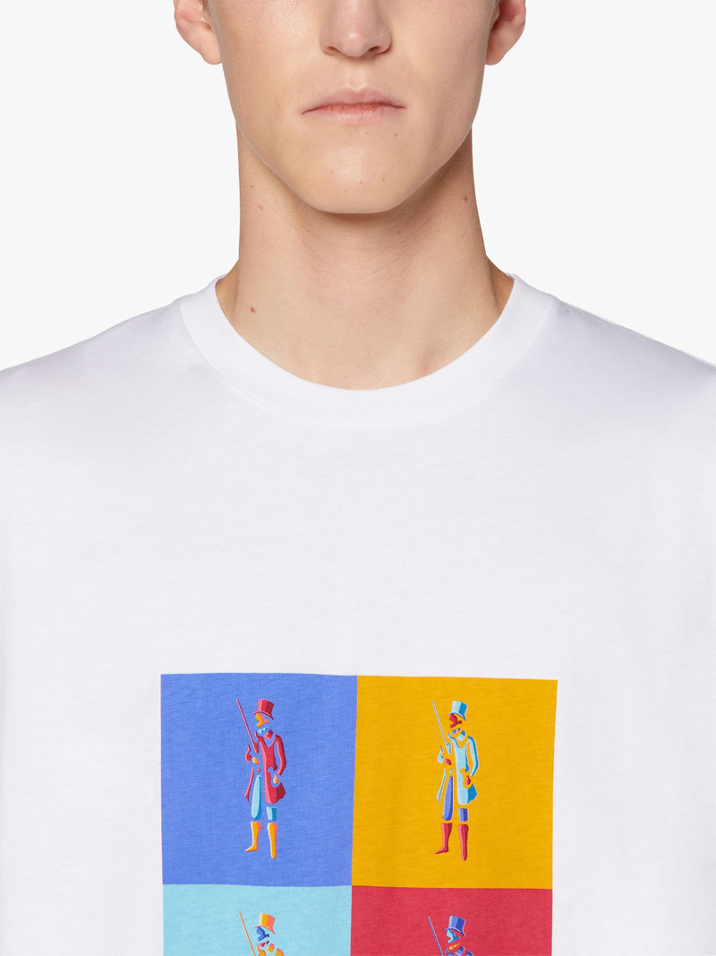 WHITE COTTON MONOGRAM DANDY T-SHIRT | GJM-221 5