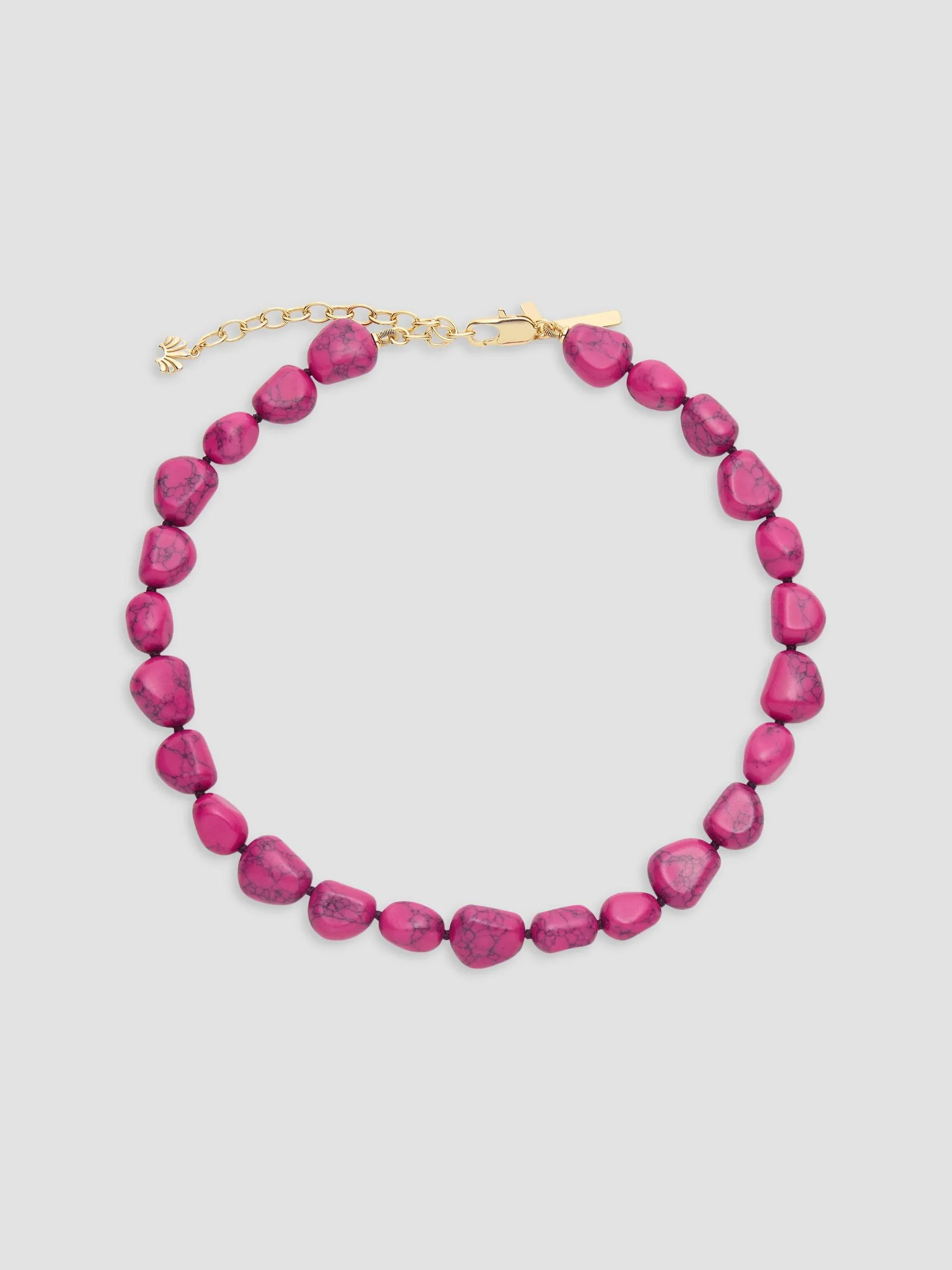 Women's Wildberry 14K-Gold-Plated & Marble Beaded Necklace - Wildberry - 1