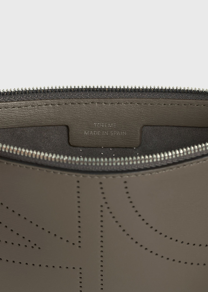 Monogram leather wristlet pouch ash 4