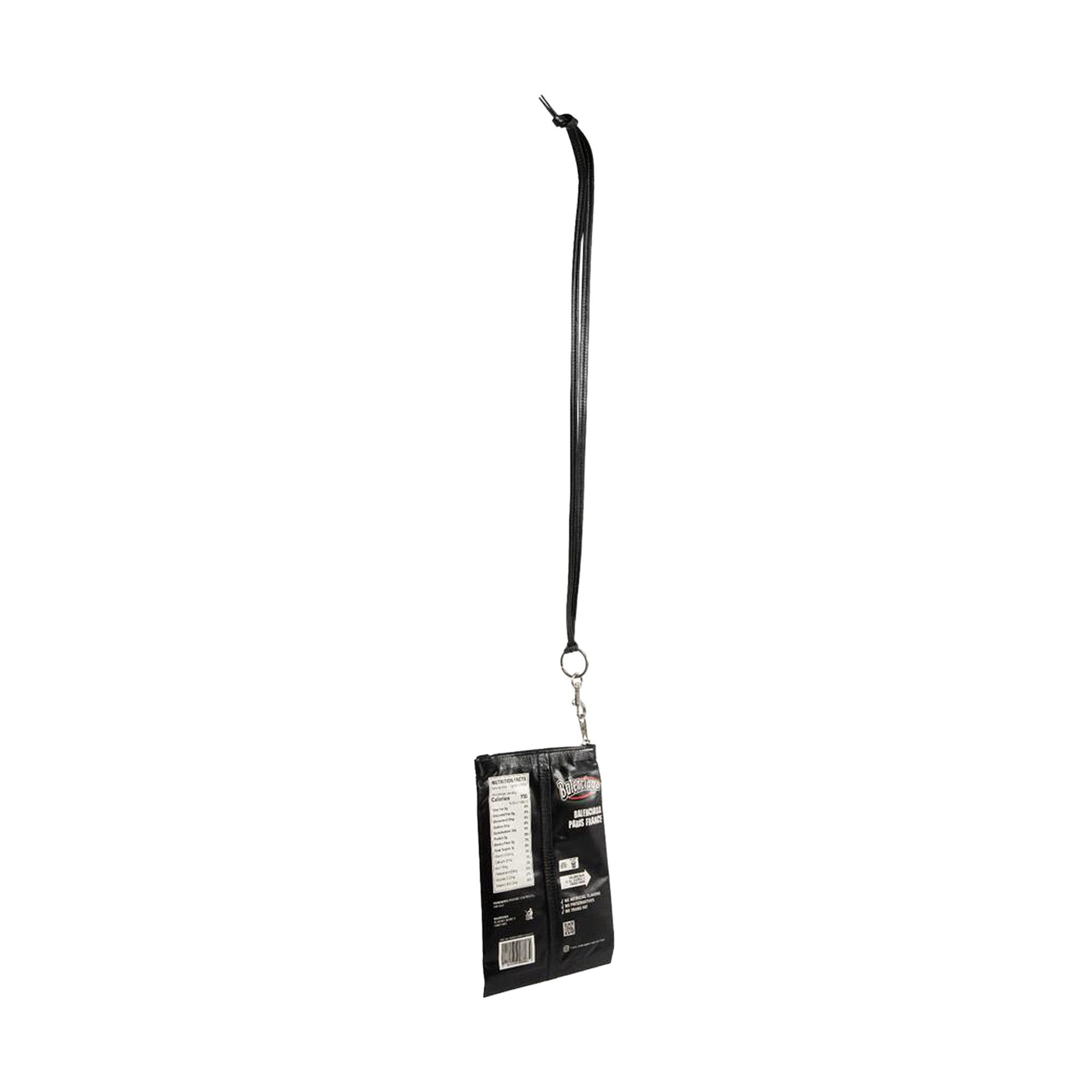 Balenciaga Chips Phone Holder Pouch 'Black' - 2