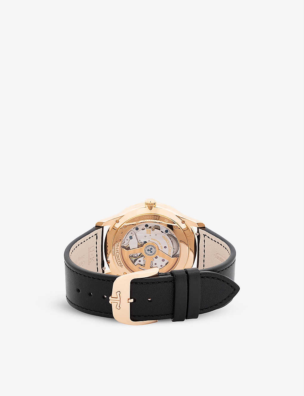 Q1232501 Master Ultra Thin rose-gold, 0.85ct diamond and calfskin-leather watch - 5