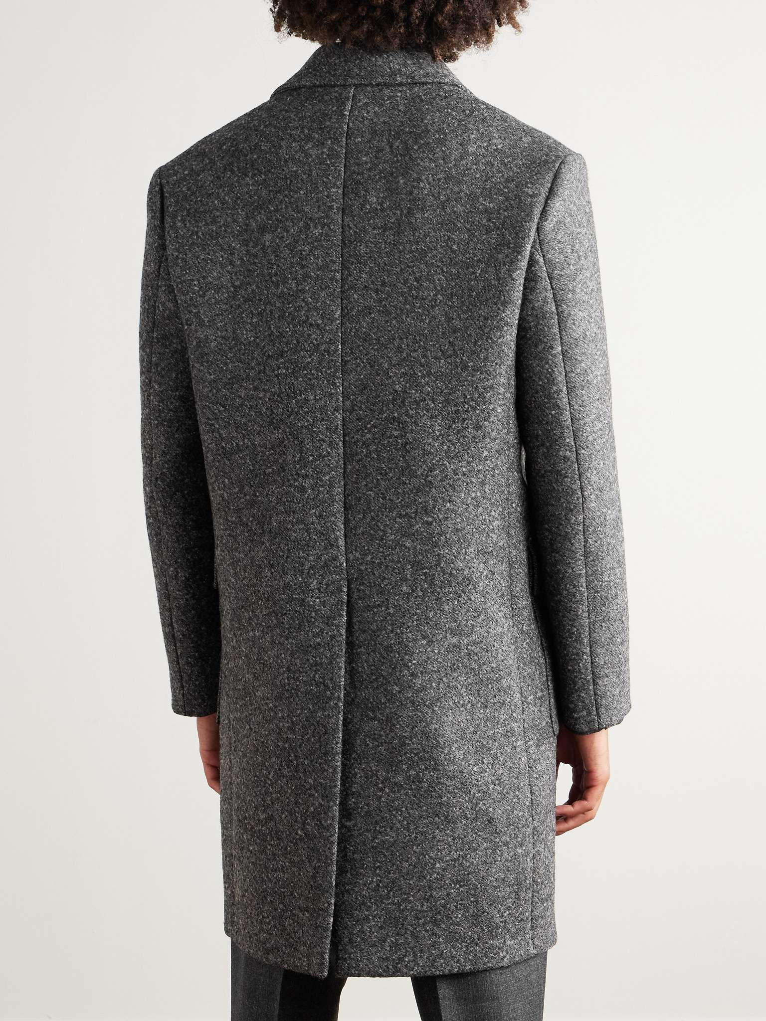 Double-Breasted Melton Wool-Blend Coat - 4